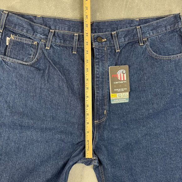 NEW Carhartt Flame Resistant FR Jeans Mens 46x34 Relaxed FRB100 DNM Actual 45x33 - Picture 12 of 13